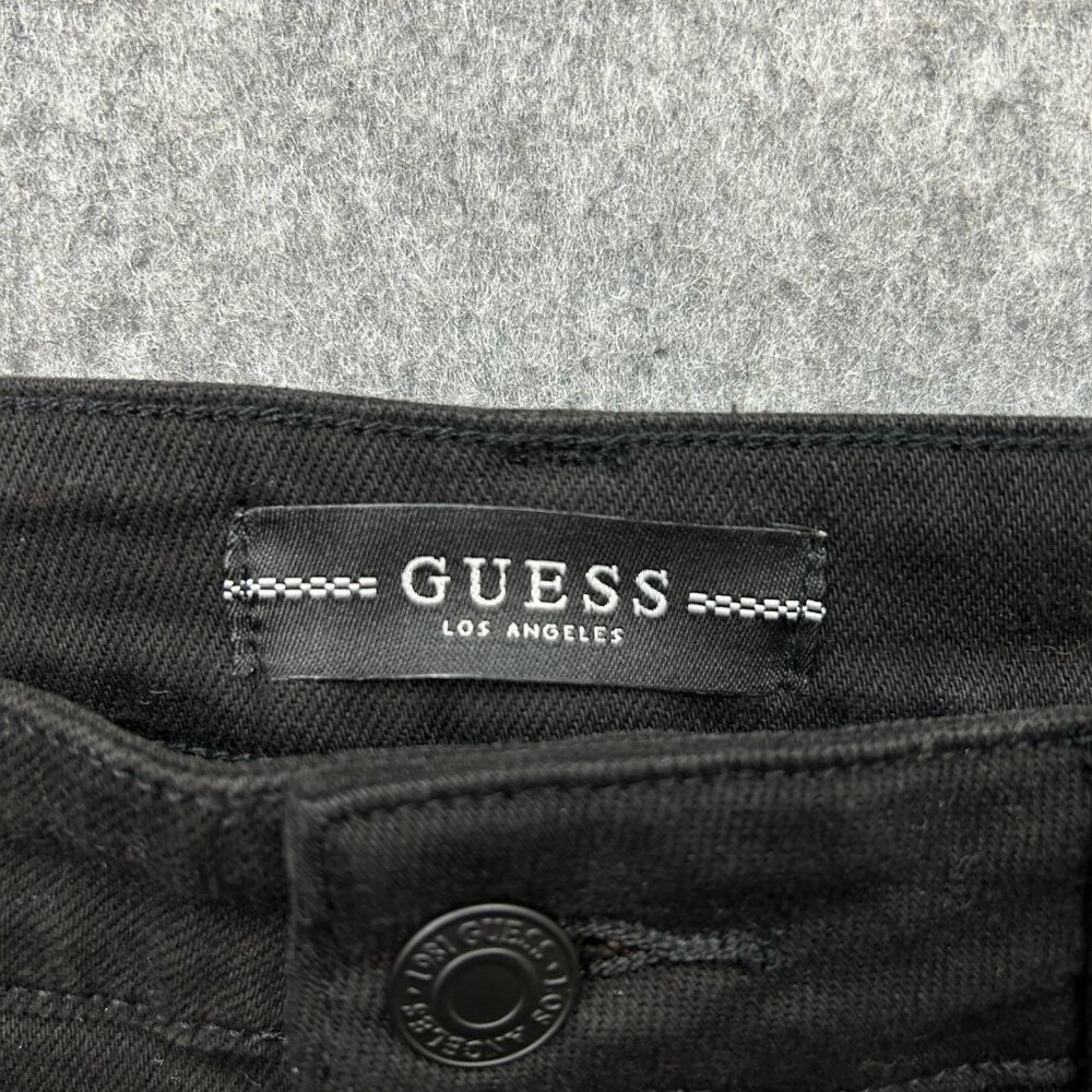 Guess Riley Frayed Hem Jean Shorts Women's Size 26 Black Denim NWT - Picture 3 of 12